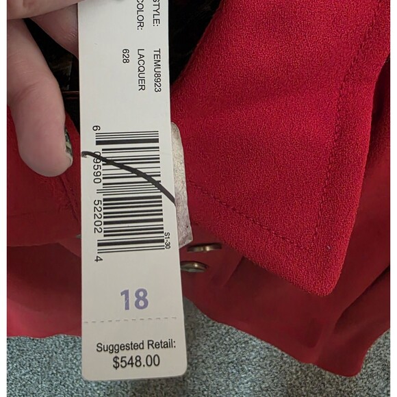 NWT Ellen Tracy Size 18 Double-Breasted Pea Coat Blazer Wool Gold Leopard - Picture 2 of 14